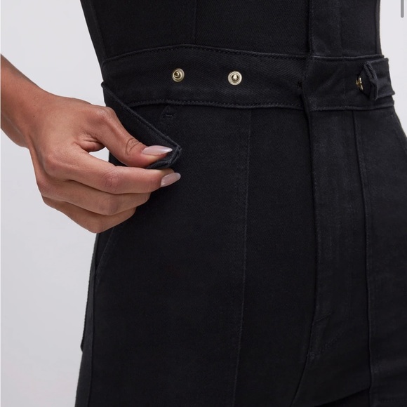 Black Good American Denim Jumpsuit - Picture 3 of 3
